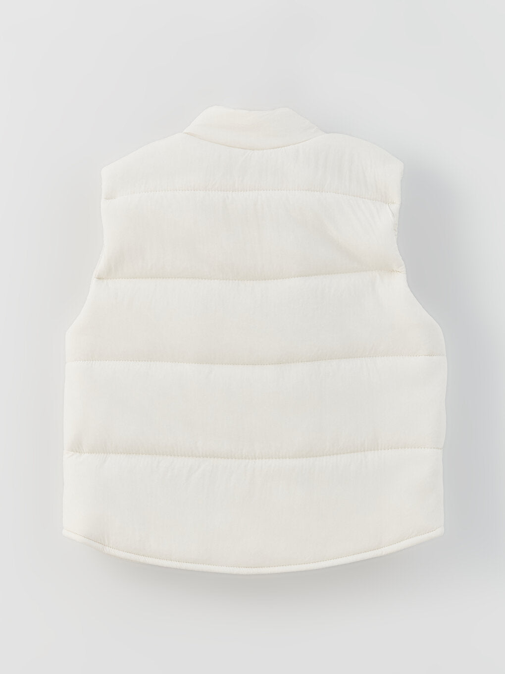 High Collar Basic Baby Girl Puffer Vest