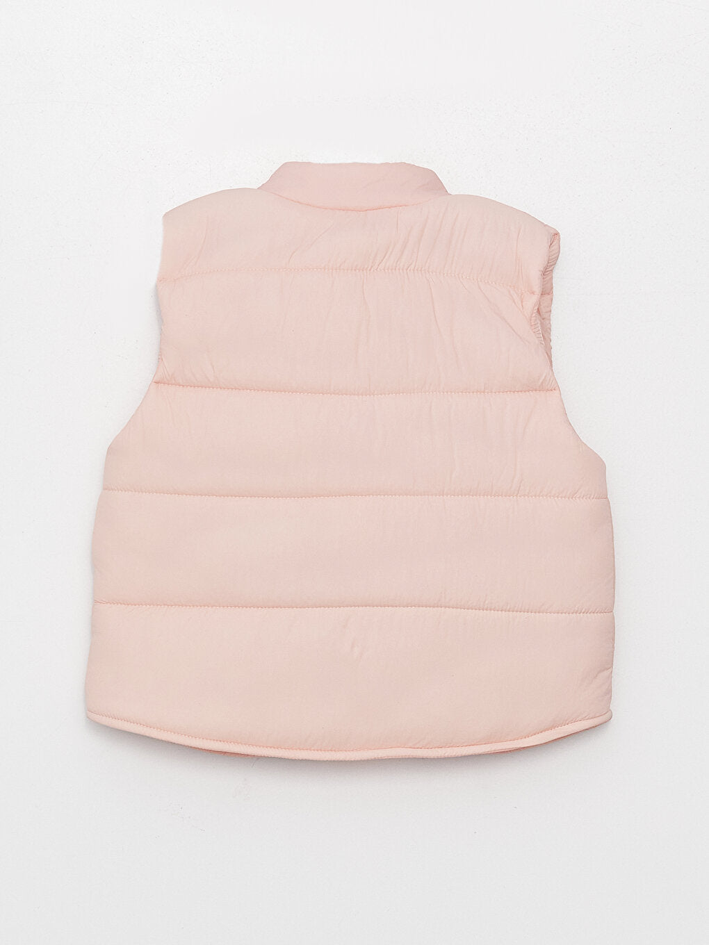 High Collar Basic Baby Girl Puffer Vest