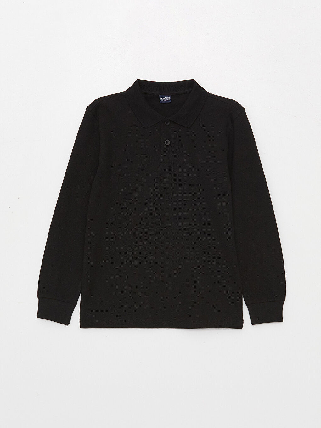 Polo Neck Basic Long Sleeve Boys T-Shirt