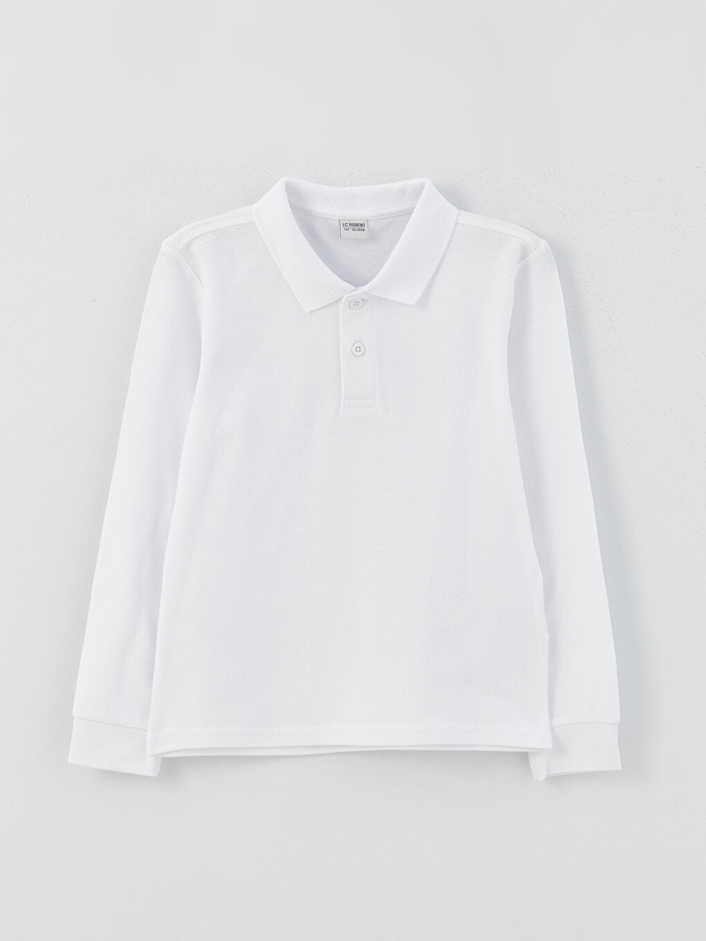 Polo Neck Basic Long Sleeve Boys T-Shirt