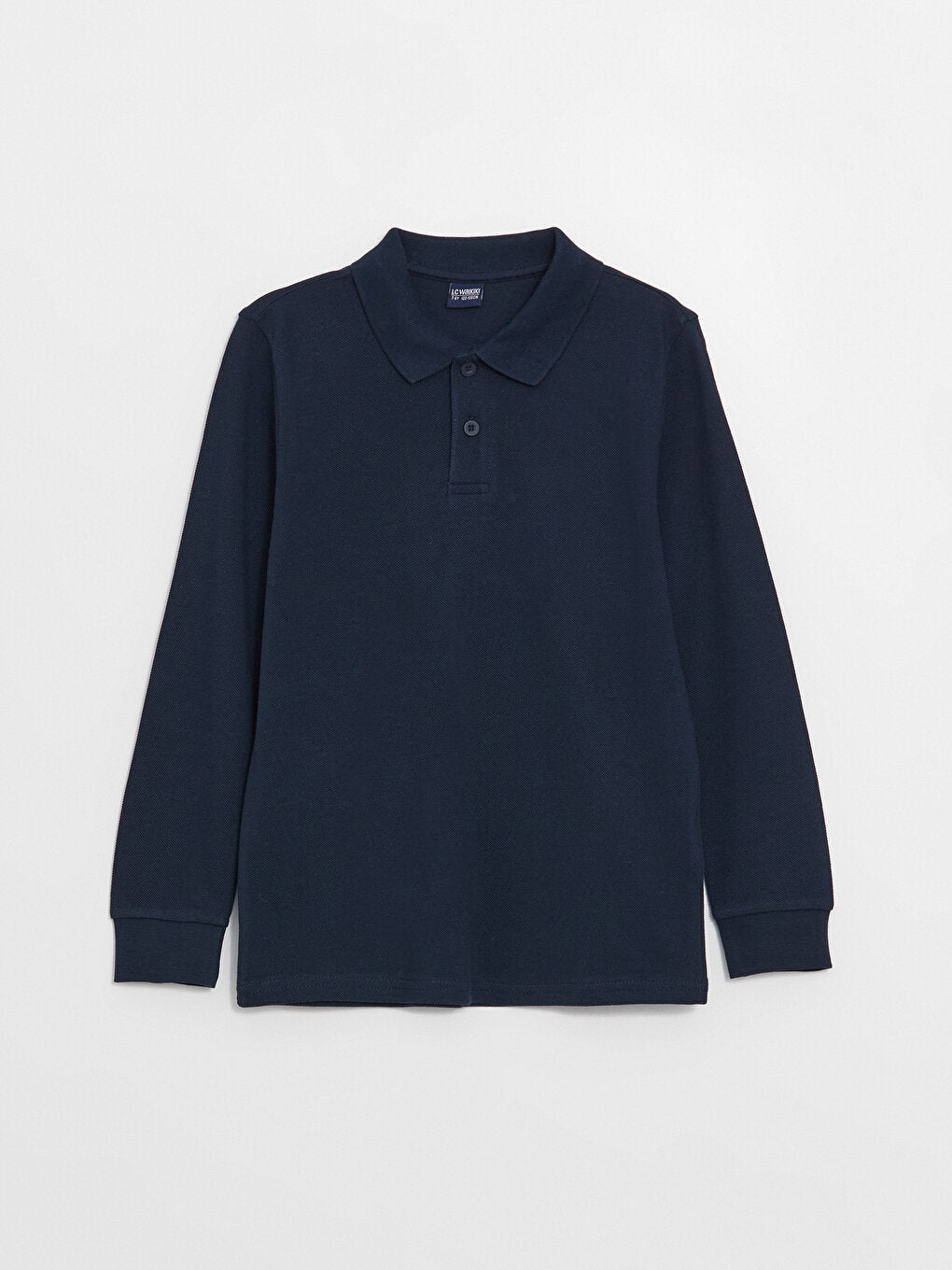 Polo Neck Basic Long Sleeve Boys T-Shirt