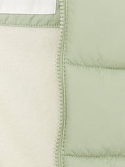 Hooded Long Sleeve Basic Baby Girl Zipper Puffer Coat