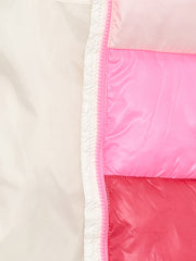 Hooded Color Block Girls Puffer Vest