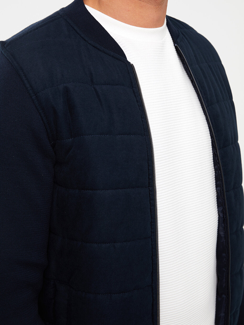 Slim Fit College Collar Men Knitwear Coat