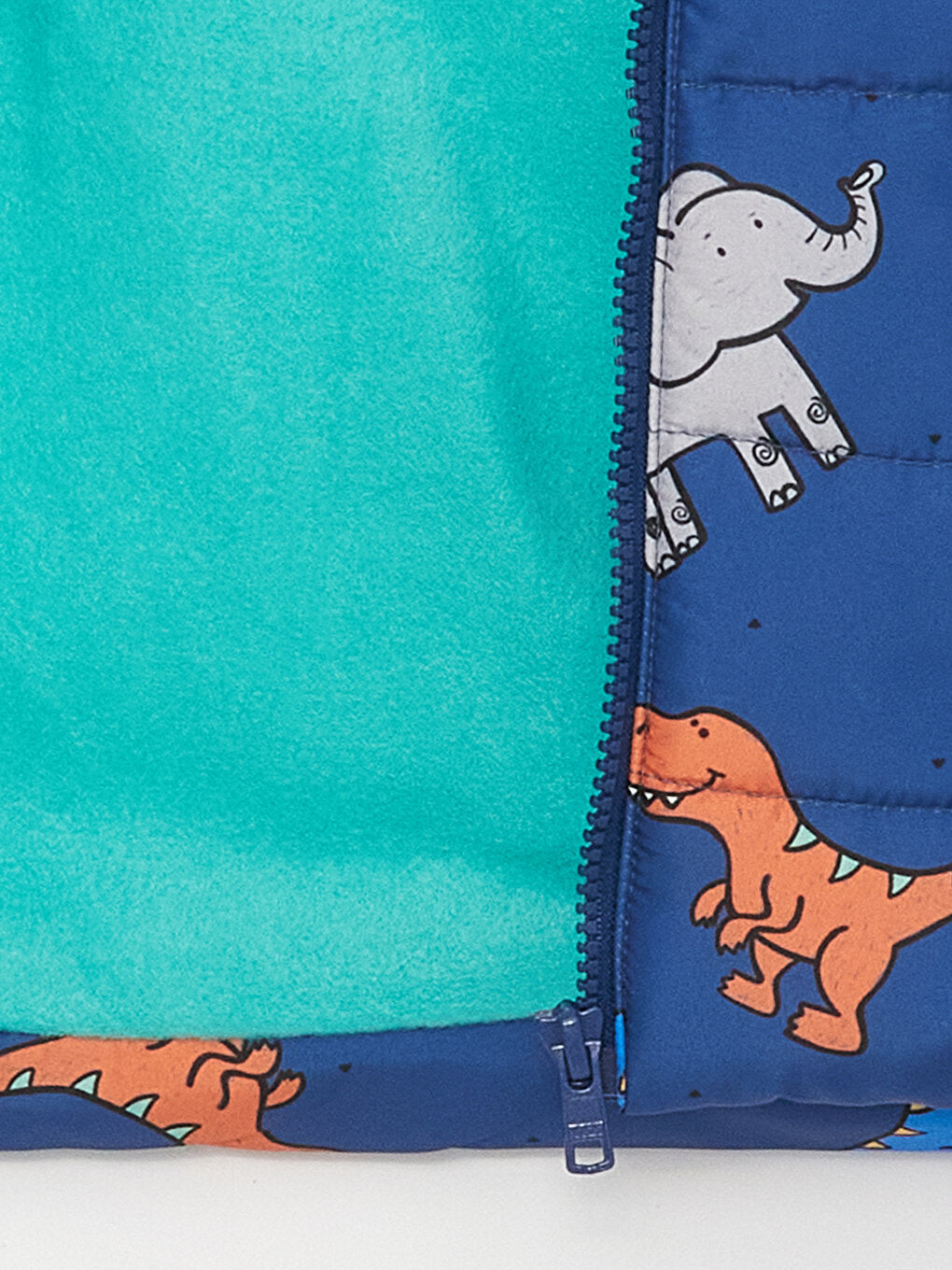 Hooded Printed Baby Boy Puffer Vest