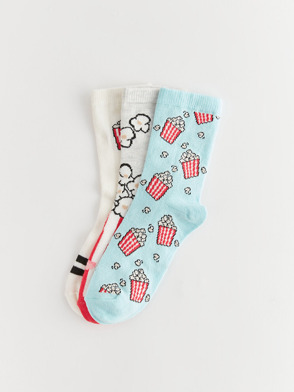 Patterned Girls Socks 3-Piece