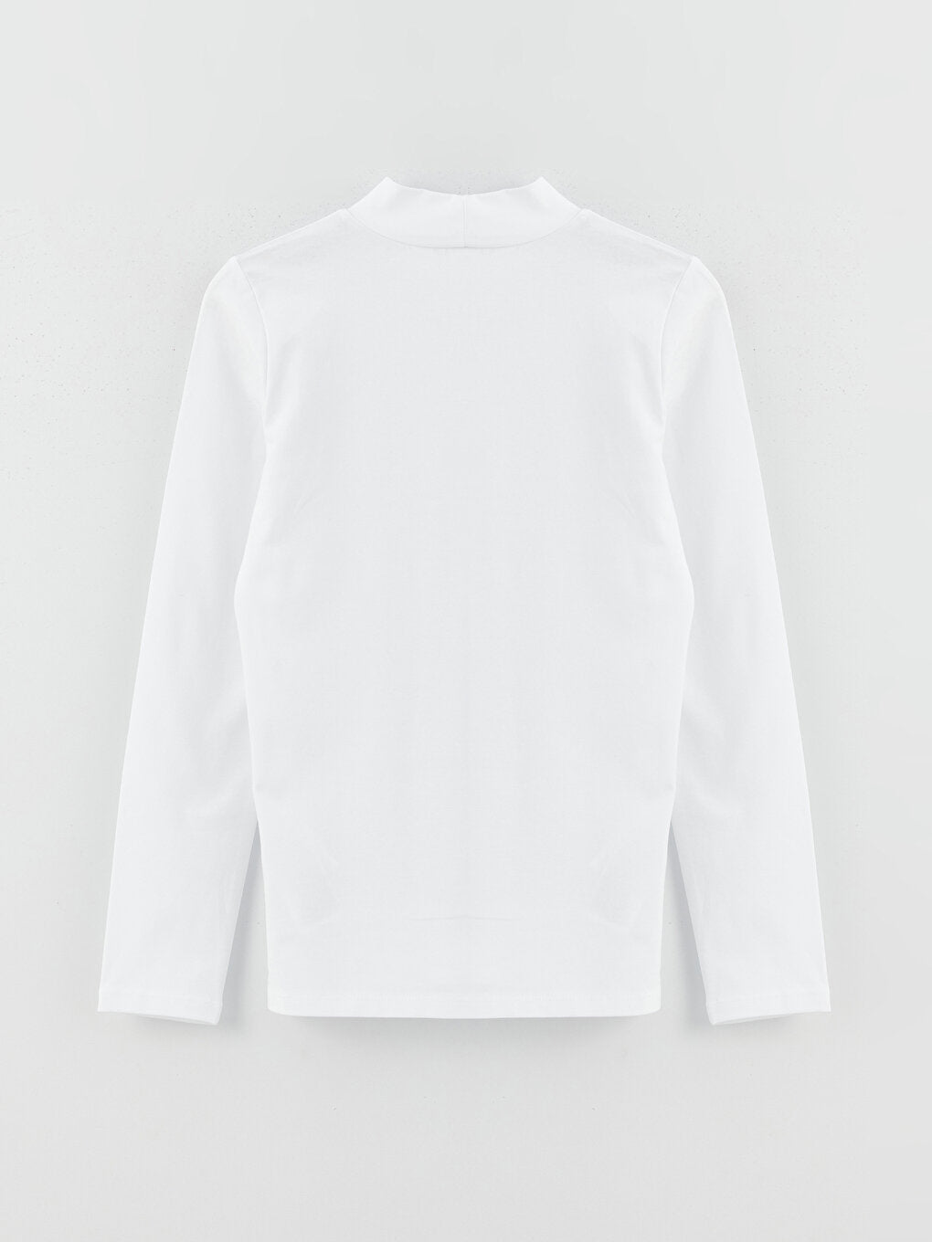 Half Turtleneck Basic Long Sleeve Girls T-Shirt