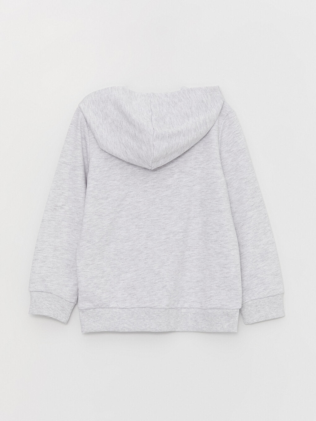 Hooded Basic Long Sleeve Girls Zippered Sweatshirt