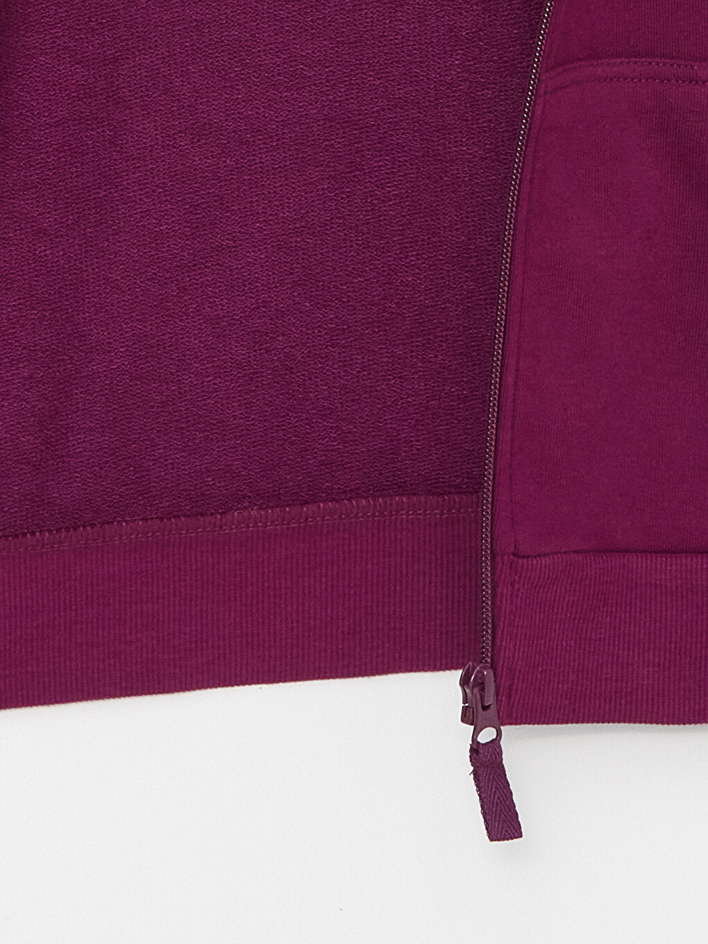 Hooded Basic Long Sleeve Girls Zippered Sweatshirt