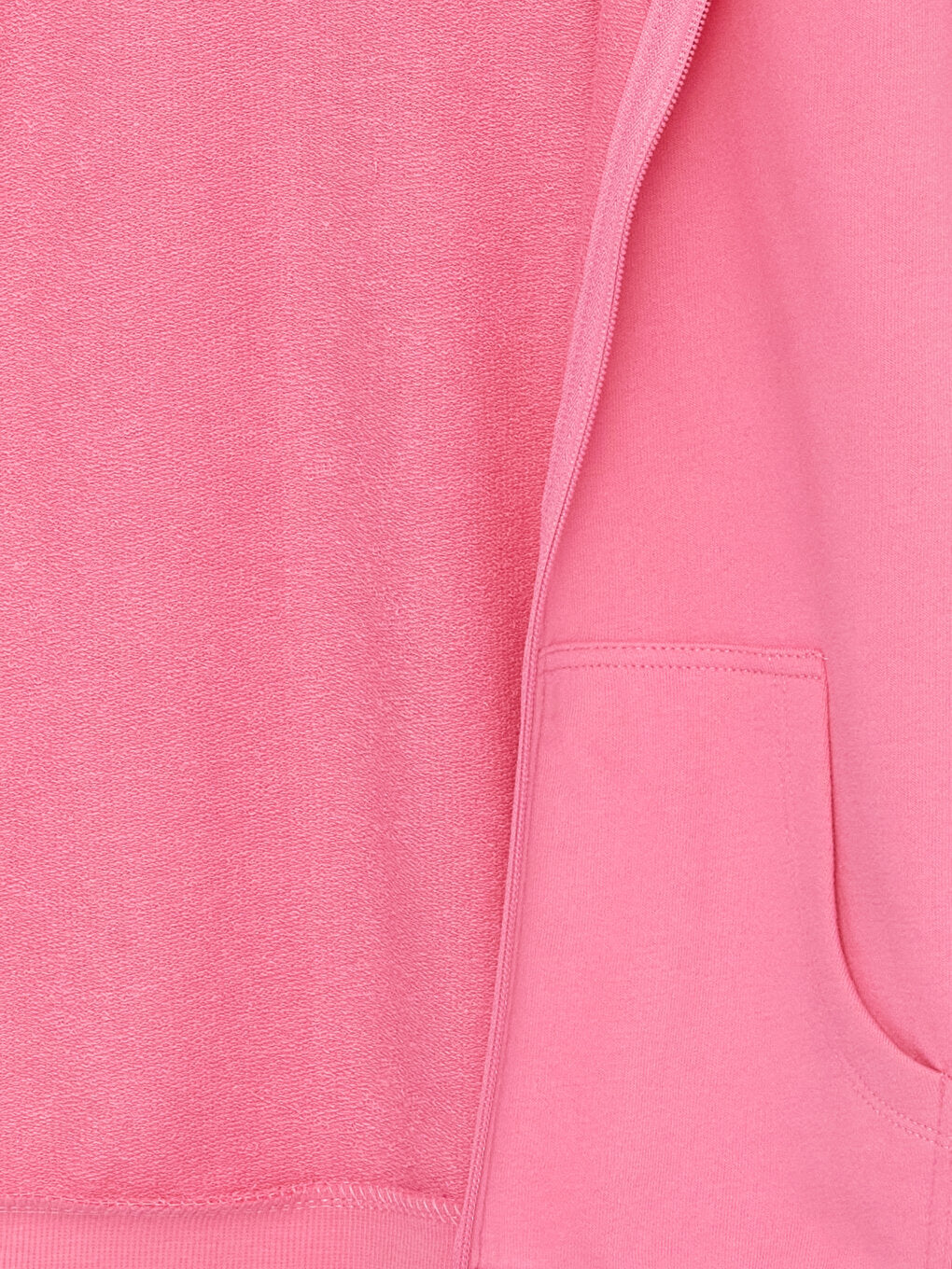 Hooded Basic Long Sleeve Girls Zippered Sweatshirt