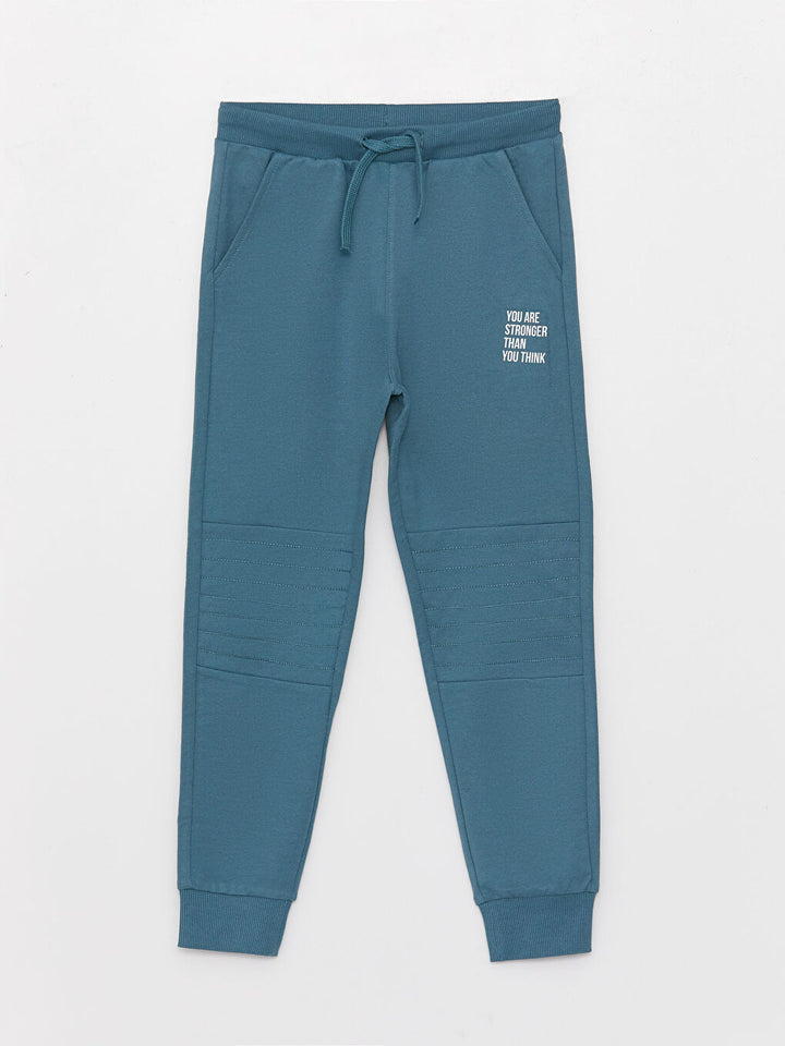 Printed Boys' Jogger Sweatpants With Elastic Waist