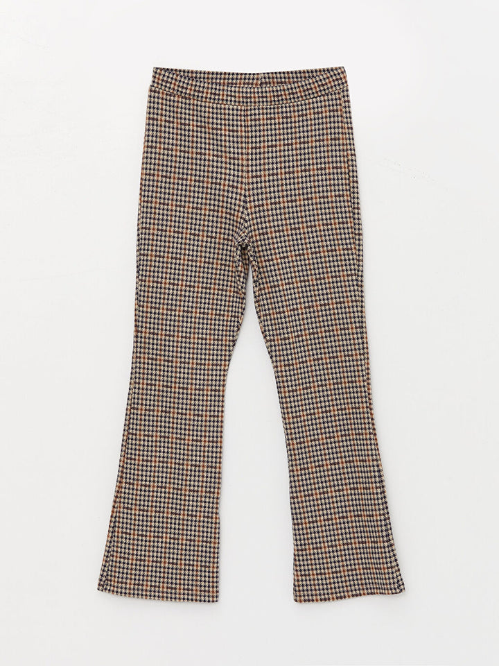 Plaid Patterned Girls Trousers