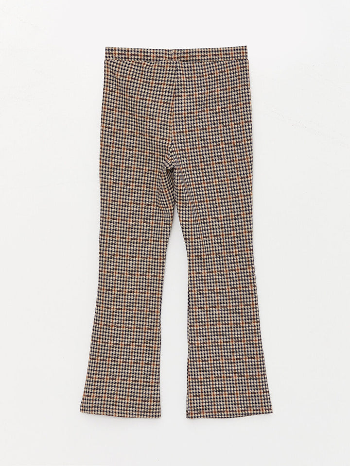 Plaid Patterned Girls Trousers