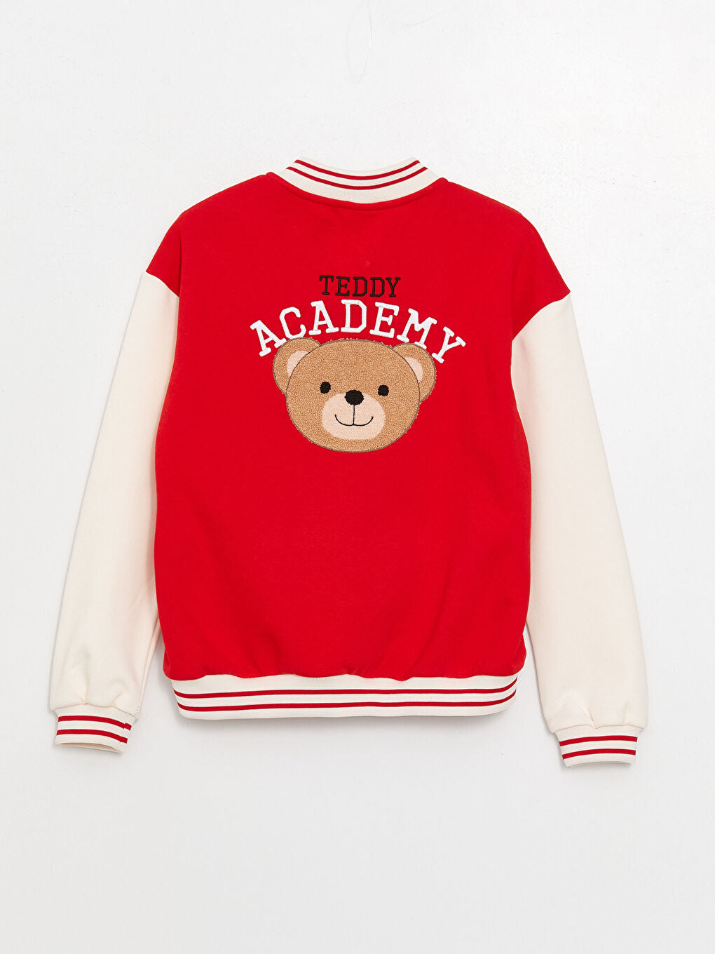 Embroidered Long Sleeve Girls College Jacket