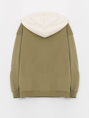Hooded Embroidered Long Sleeve Girls Sweatshirt