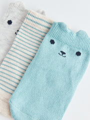 Patterned Baby Boy Socks 3-Piece