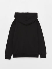 Hooded Printed Long Sleeve Boys Sweatshirt