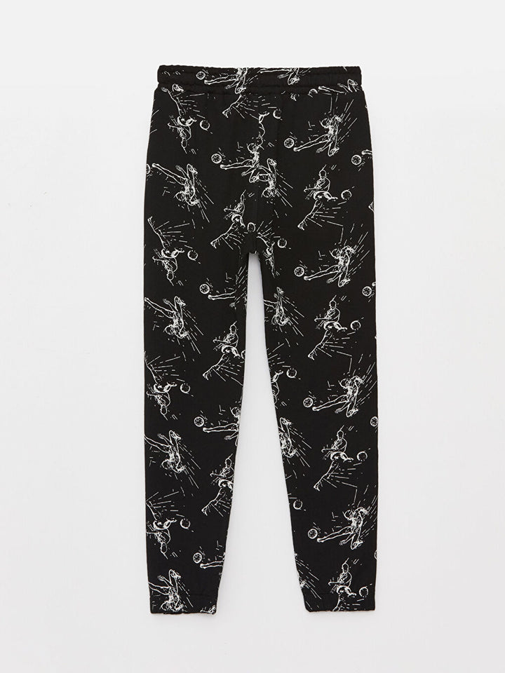 Printed Boys' Jogger Sweatpants With Elastic Waist