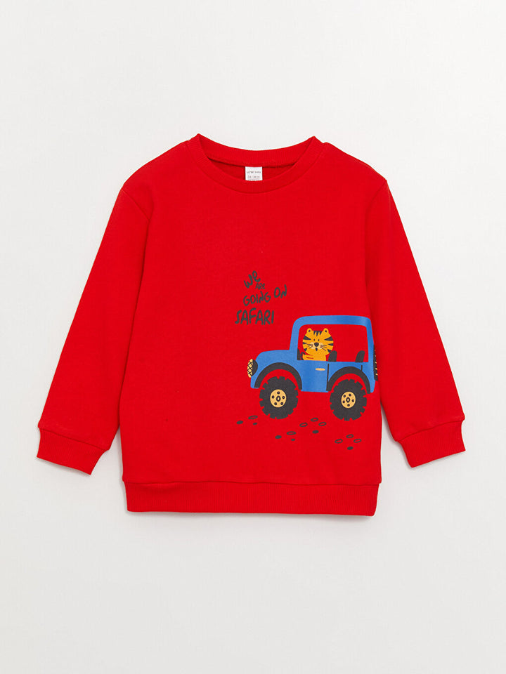 Crew Neck Printed Baby Boy Sweatshirt