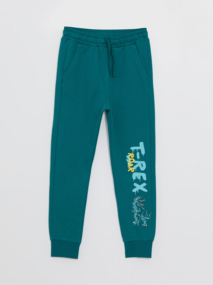 Printed Boys Jogger Sweatpants With Elastic Waist