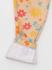 Flower Patterned Baby Girl Tracksuit Bottom