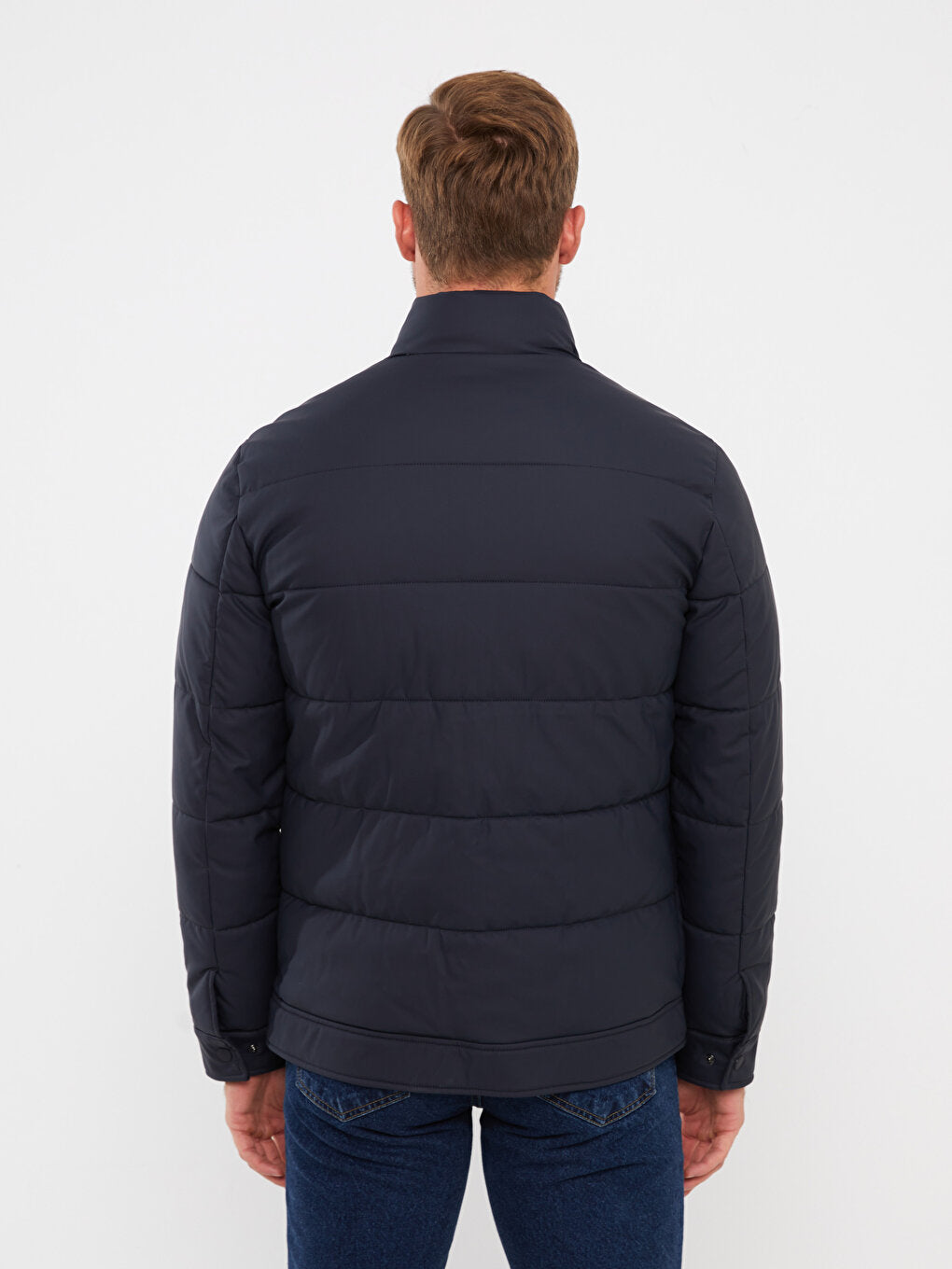 Standard Mold Stand Collar Men Puffer Coat