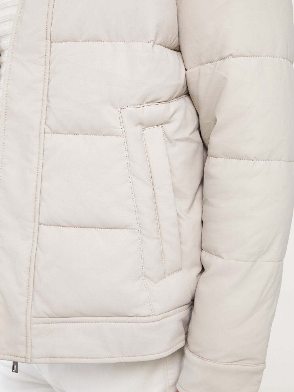 Standard Mold Stand Collar Men Puffer Coat