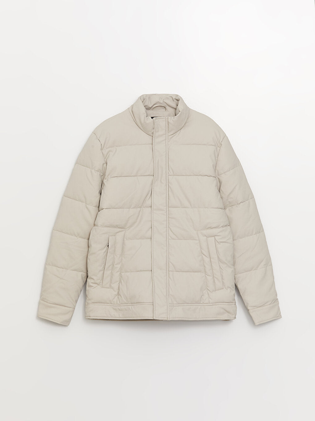 Standard Mold Stand Collar Men Puffer Coat