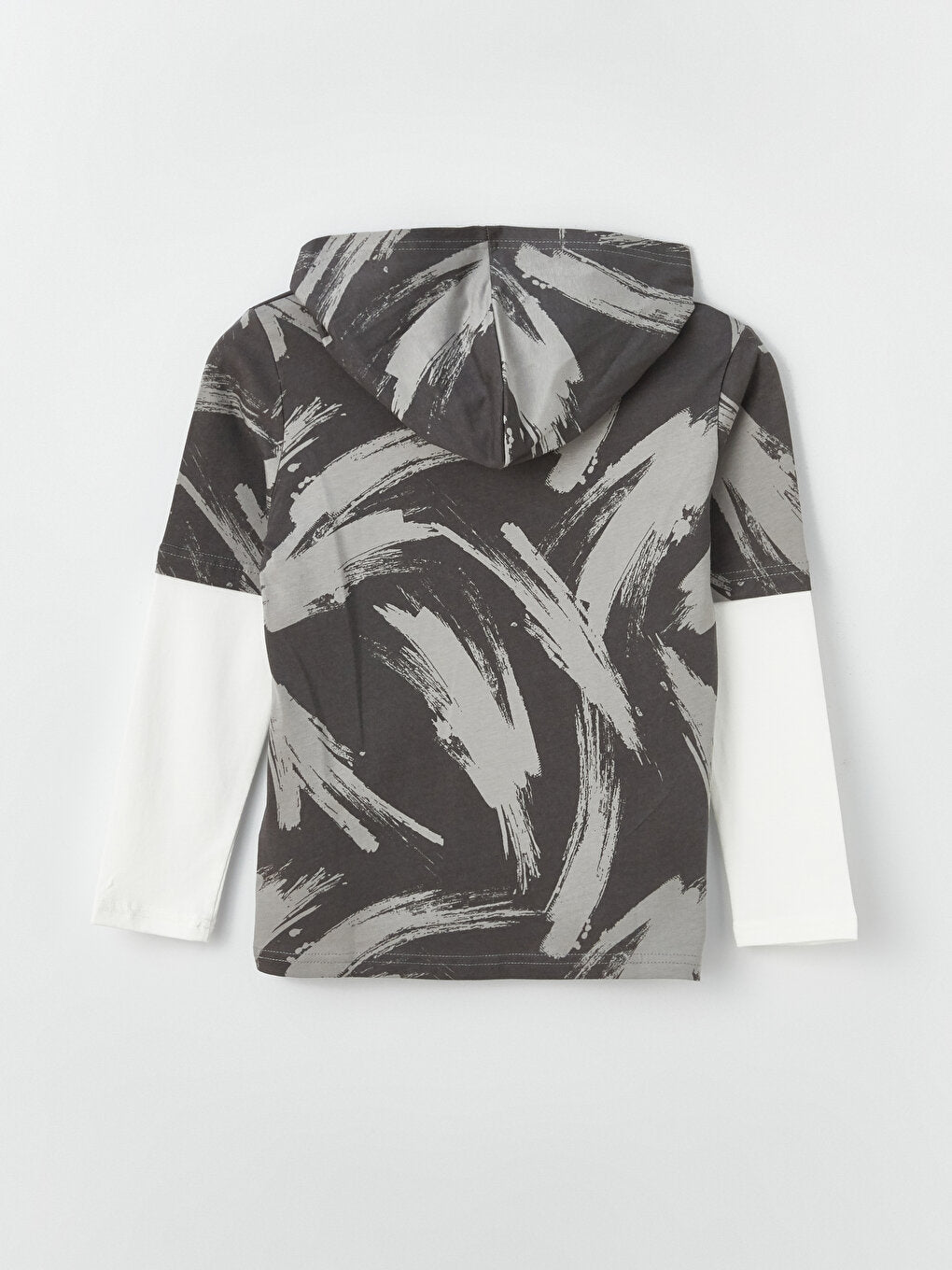 Hooded Printed Long Sleeve Boys T-Shirt