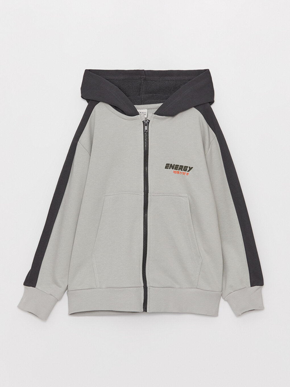 Comfortable Fit Hooded Boys Zippered Sweatshirt