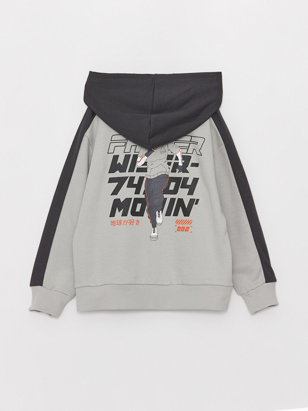 Comfortable Fit Hooded Boys Zippered Sweatshirt