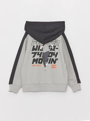Comfortable Fit Hooded Boys Zippered Sweatshirt