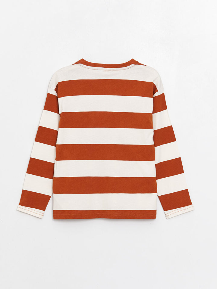 Comfortable Crew Neck Striped Boys T-Shirt