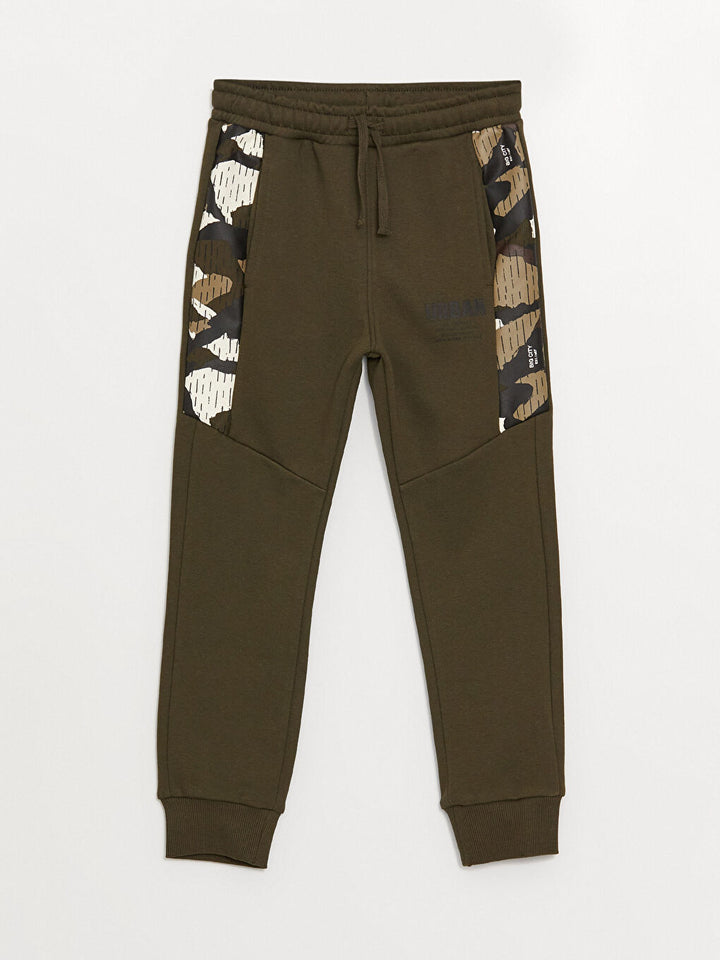 Printed Boys' Jogger Sweatpants With Elastic Waist