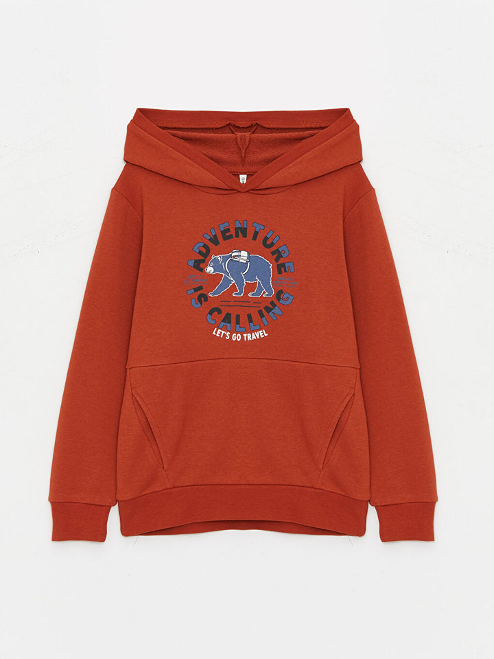 Printed Long Sleeve Boys' Hoodie