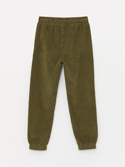 Elastic Waist Velvet Boys Jogger Pants