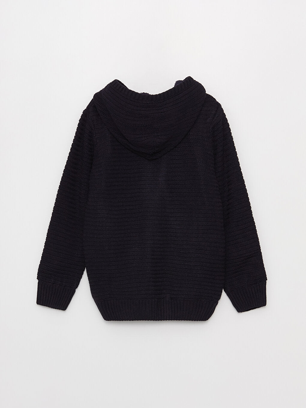 Hooded Basic Long Sleeve Boys Knitwear Cardigan