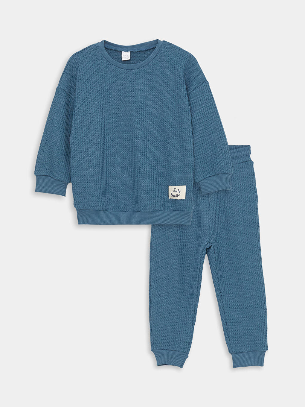 Crew Neck Printed Baby Boy Sweatshirt And Trousers 2-Piece Set