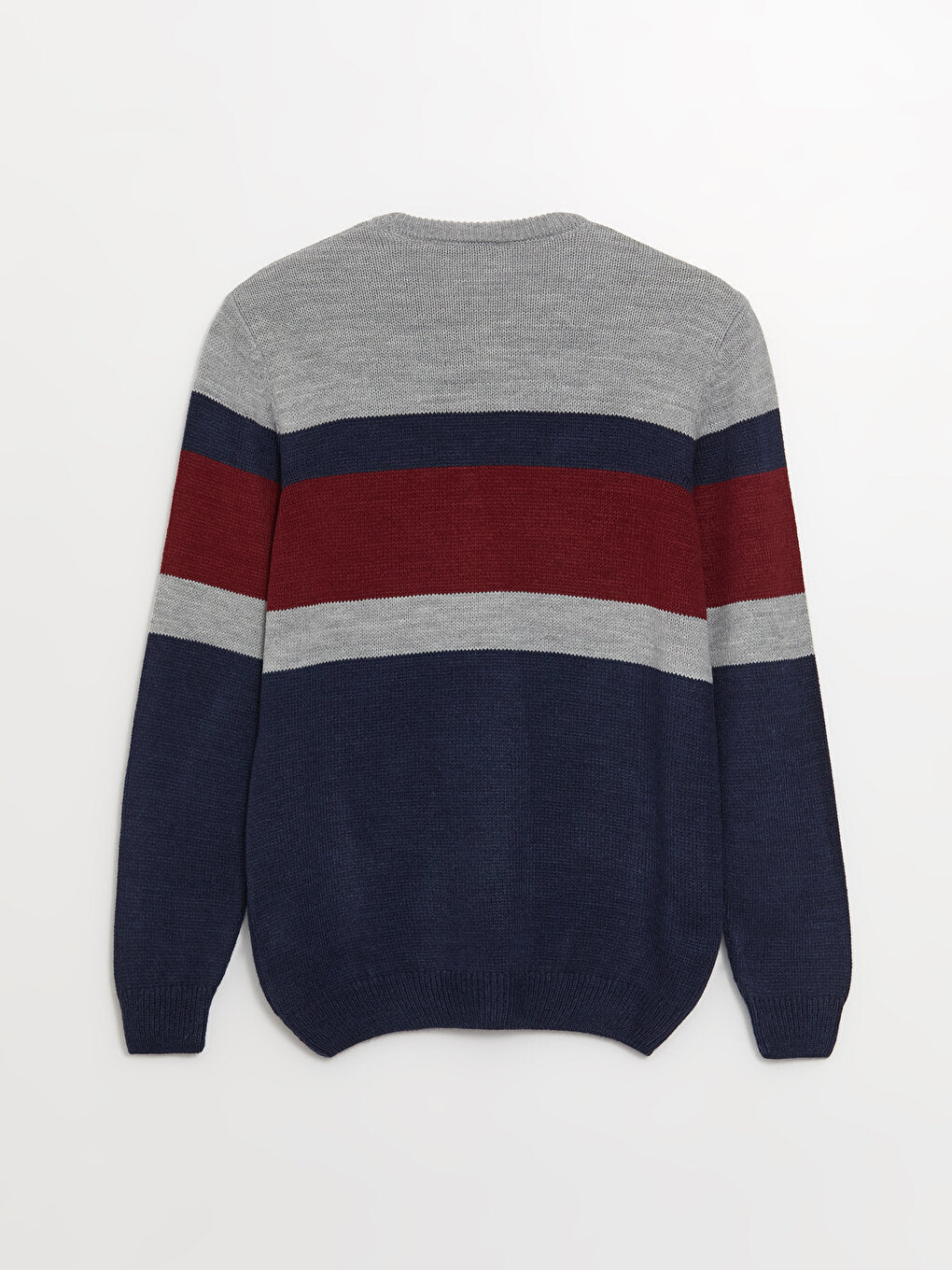 Crew Neck Long Sleeve Color Block Men Knitwear Sweater