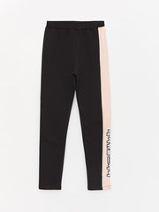 Crew Neck Long Sleeve Printed Girls Sweatshirt And Leggings Trousers