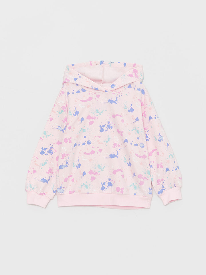 Printed Long Sleeve Girls Hoodie