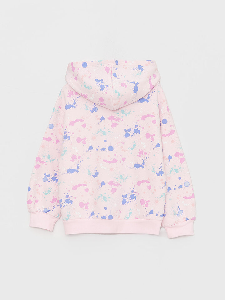 Printed Long Sleeve Girls Hoodie