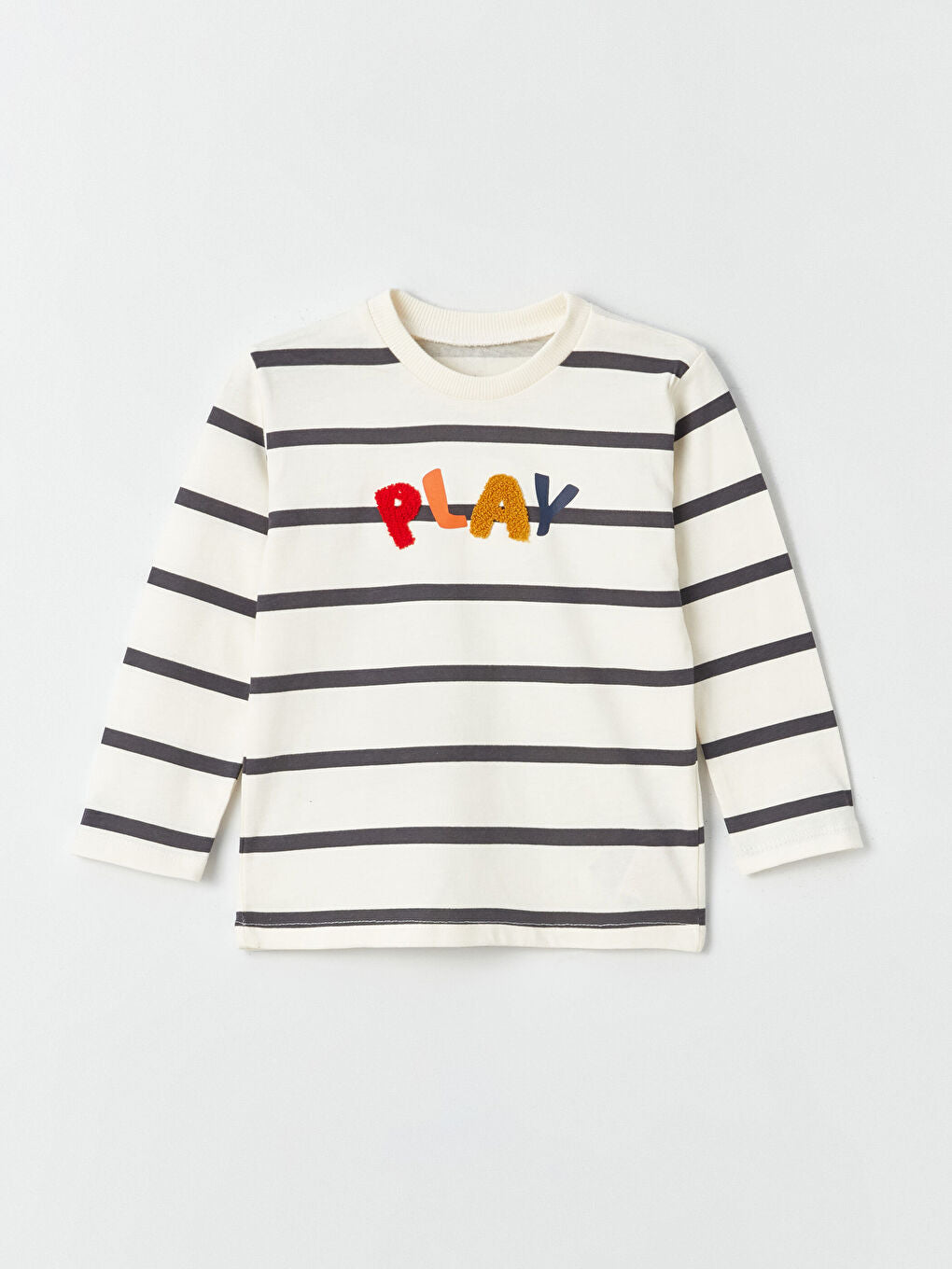 Crew Neck Long Sleeve Striped Baby Boy T-Shirt