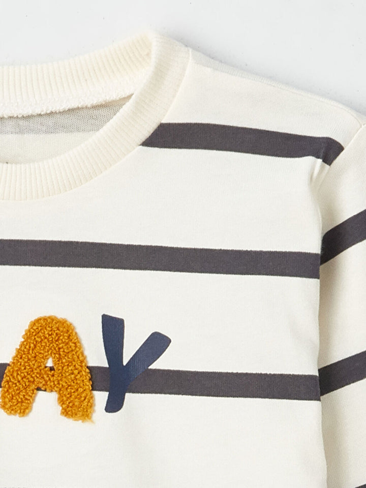 Crew Neck Long Sleeve Striped Baby Boy T-Shirt