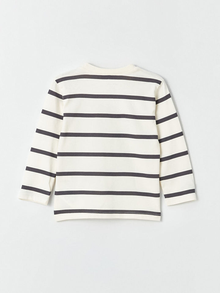 Crew Neck Long Sleeve Striped Baby Boy T-Shirt