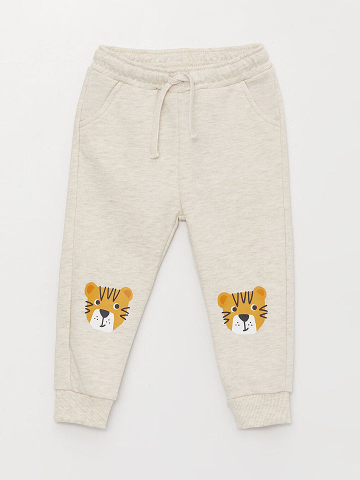 Printed Baby Boy Jogger Tracksuit Bottom With Elastic Waist