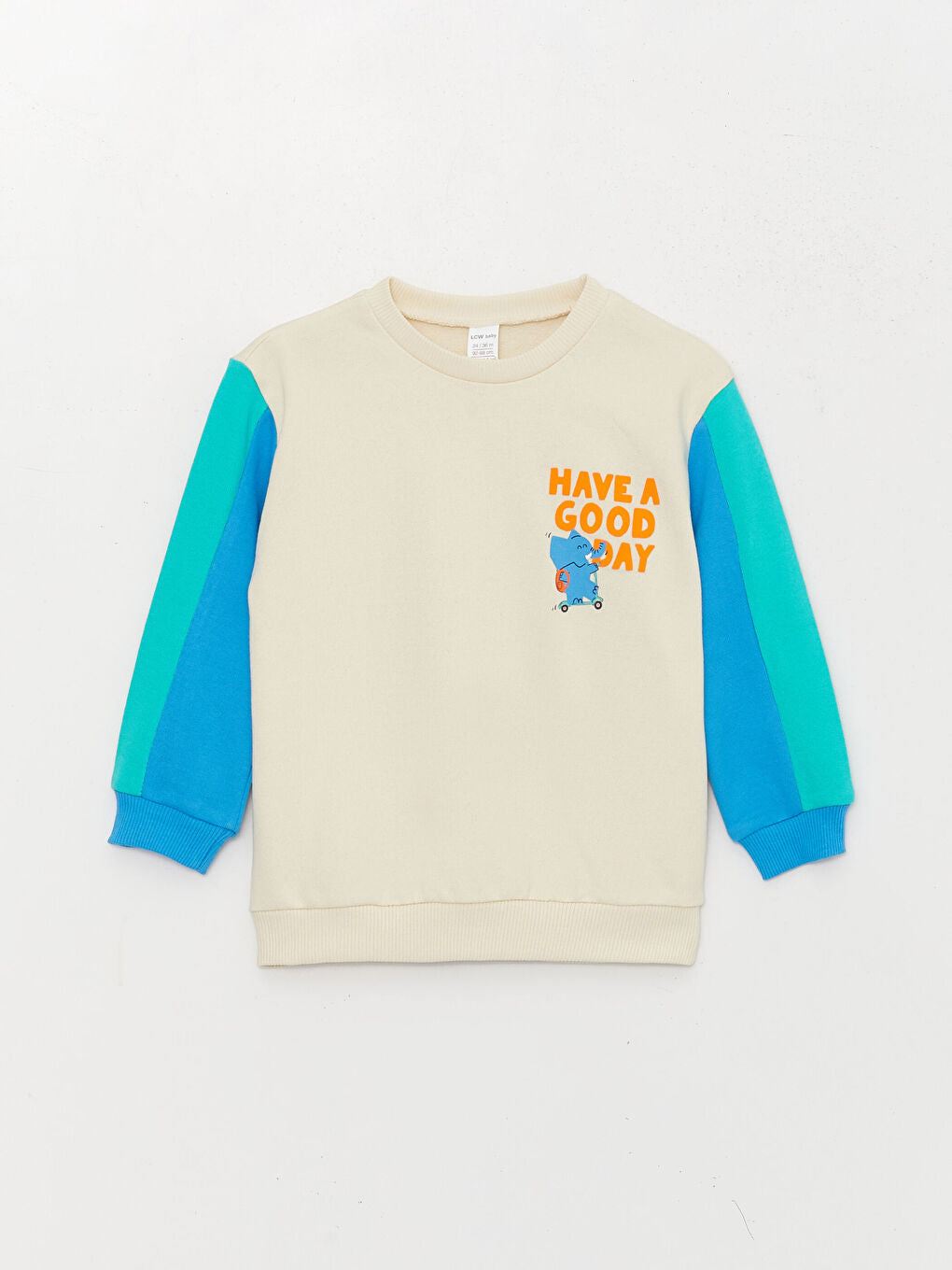 Crew Neck Printed Baby Boy Sweatshirt