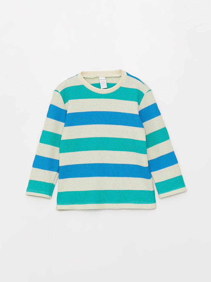 Crew Neck Long Sleeve Striped Baby Boy T-Shirt