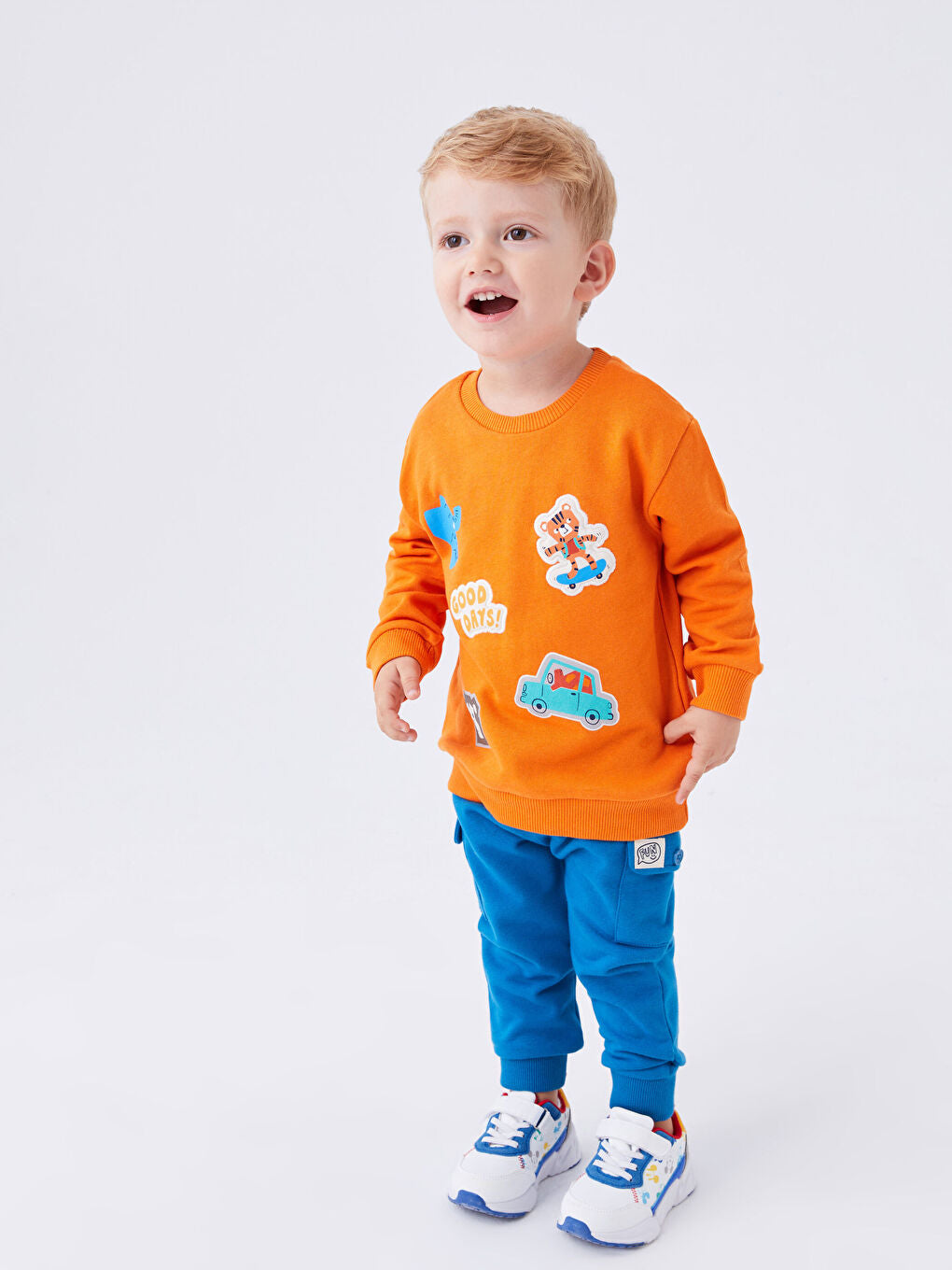 Crew Neck Printed Baby Boy Sweatshirt