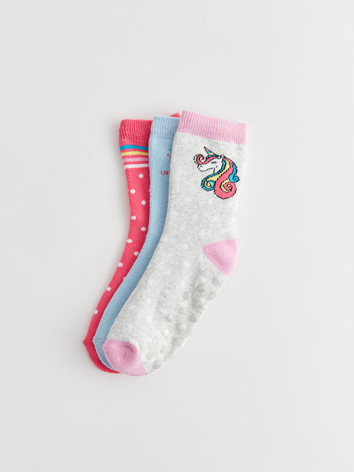 Patterned Girls Socks Set Of 3